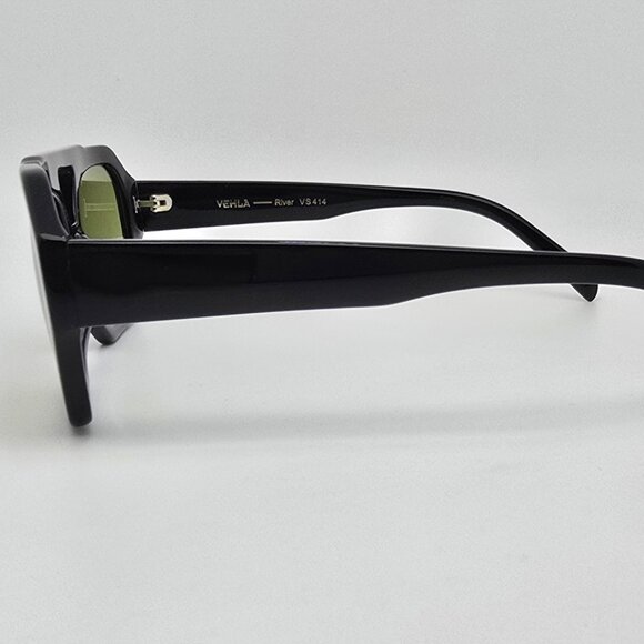 Vehla River VS414 Gloss Black Frame Khaki Lens Aviator Sunglasses 53-17-140 main image 11
